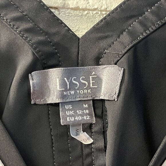 🏁 Lysse New York Black Contrast Stripe Tunic Top (Size M) - Picture 5 of 9